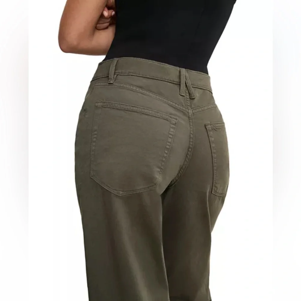 Good American High Rise Barrel Jeans Ft01 Green NWT Size 25 - Picture 16 of 16